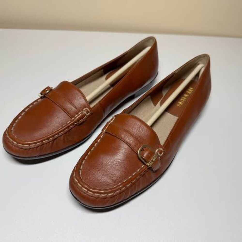 Ann Marino Brown Leather Loafers 7.5